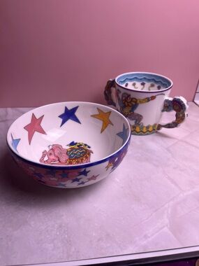 Tiffany & Co dishes set. Fantasy design by Gene Moore exclusively for Tiffany